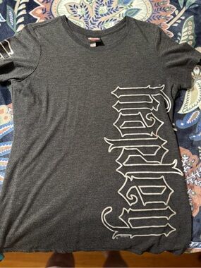 Harley-Davidson Charcoal Gray Crewneck Tee with Logo Tag